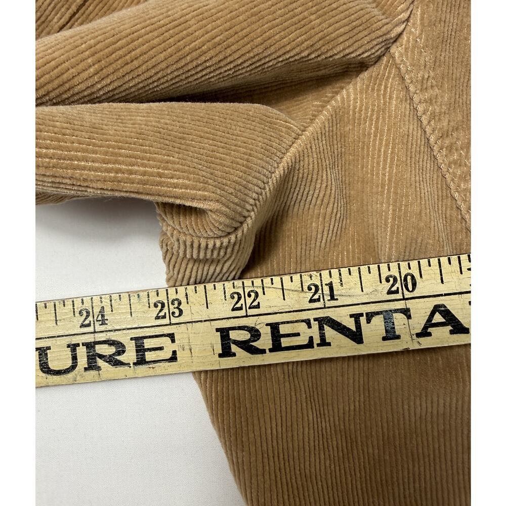 A.M.I. Women Tan corduroy lightweight stretch jacket Sz XL snap jacket - Picture 11 of 12